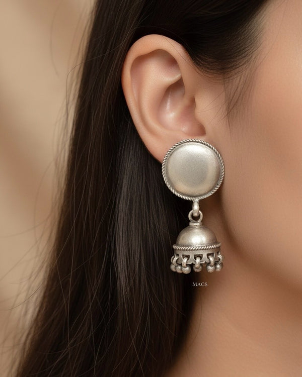 Silver Mini Plain Jhumka