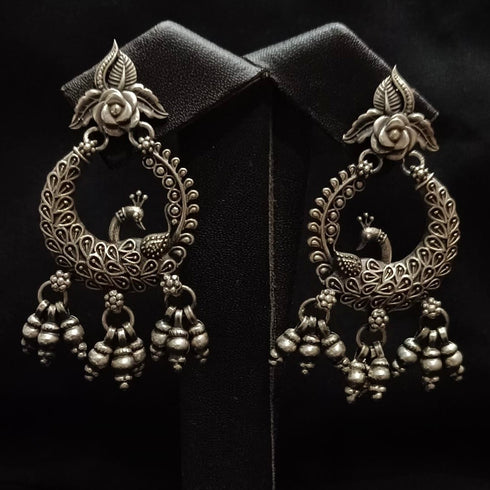 925 Peacock Chandbali Earrings