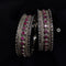 Silver stone bangles set (2.4)