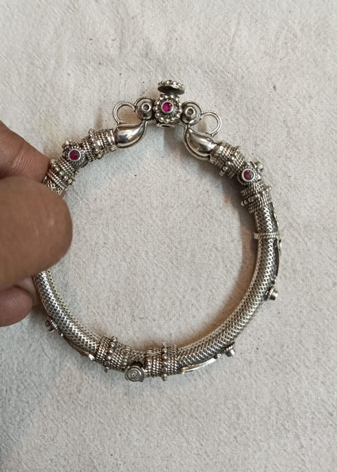 925 Silver Stone Bangle (Size 2.8)