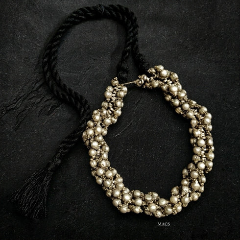 Silver Bead Bunch Necklace
