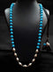 Dholki Blue Beads Necklace