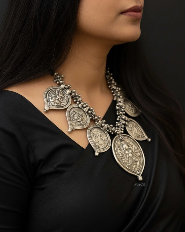 Vintage Silver Tribal Necklace