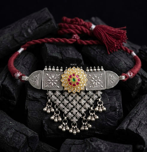 925 Silver Kundan Choker