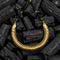 925 Pure Silver Gold plated Sutlada necklace on a background of black charcoal blocks
