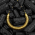 925 Pure Silver Gold plated Sutlada necklace on a background of black charcoal blocks