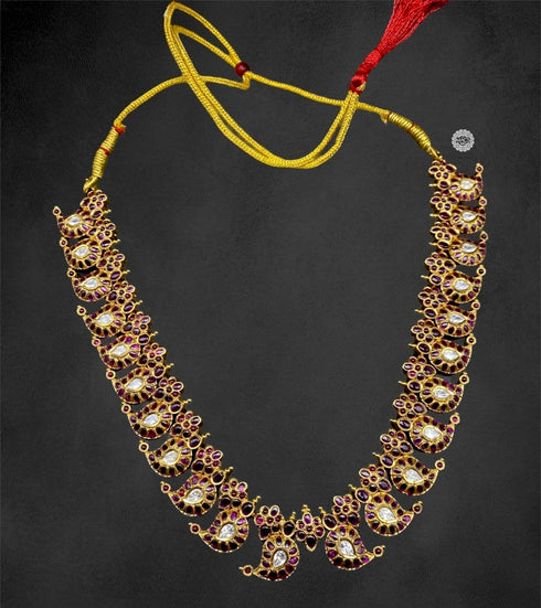 Gold plated Mango Kemp-Kundan Necklace
