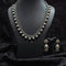925 Silver ball necklace-jhumka set