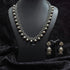 925 Silver ball necklace-jhumka set