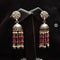 Beaded Silver Jhumka