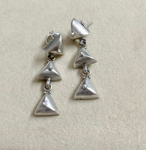 925 Triangle Earrings