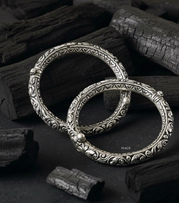 925 sterling silver closed chitai leg anklet kada with screw opening