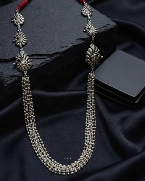 Peacock Pearl Bunch Necklace