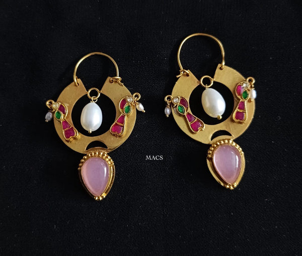 925 Kundan Fusion Earrings