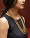 Three Line Round Gold Necklace