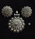 925 sterling silver pendant earring set, Pure Silver Rawa Work Jewellery