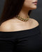 Three Line Gold Dholki Choker