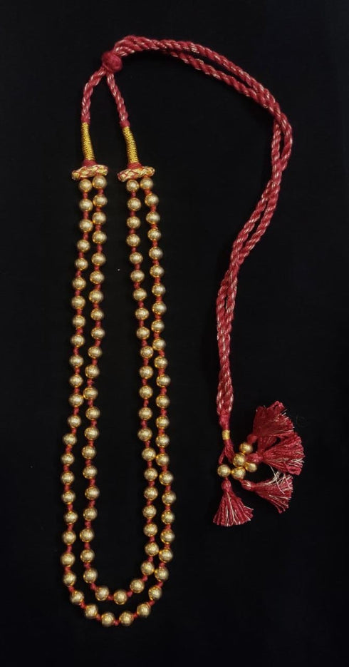 Two Line Round Gold Necklace