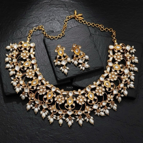 Kundan Gold plated Pearl Necklace