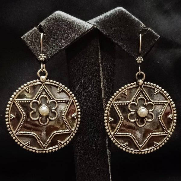 Pearl Star Hook Earrings
