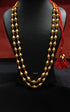 Two Line Gold Dholki Necklace