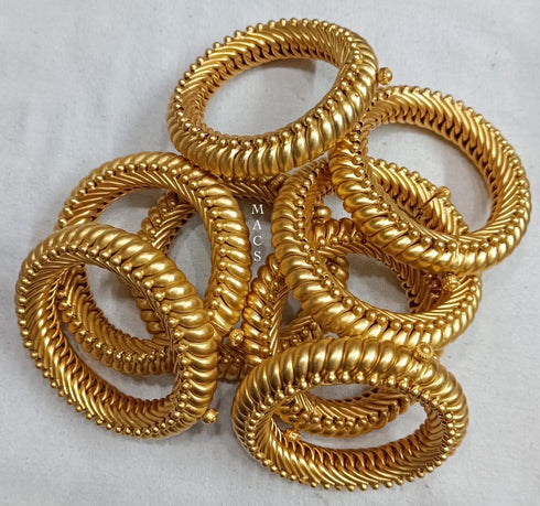 Traditional indian gold bangles, sutlada kada in 925 pure silver
