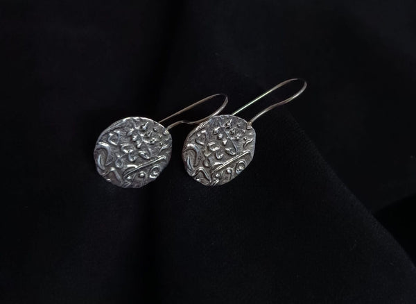925 Coin Script Earrings