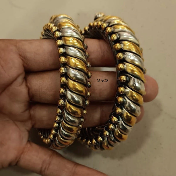 Dual tone Sutlada Bangles, sutarla bangles, Gold plated shindeshahi toda, 925 silver kada, Two tone Bangles