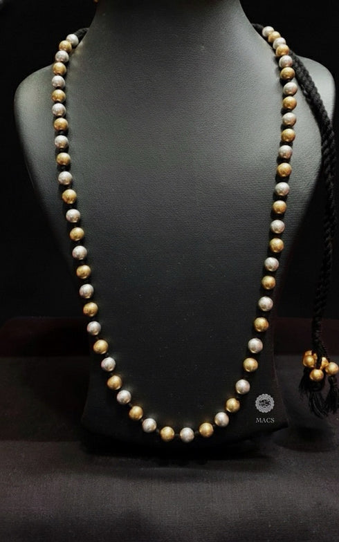 Single Line Round Dual tone Necklace