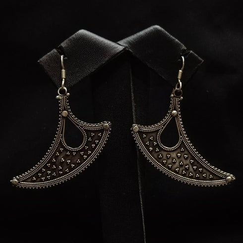 925 Silver Rawa Work Earrings, Pure Silver Earrings For Women, 925 Classic Rava Daily wear Earrings