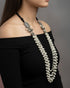 925 Silver Pearl Layered Necklace