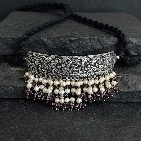 Silver Chitai Pearl Choker