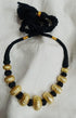 Gold plated Wax Carving Beads Necklace (oversized beads)