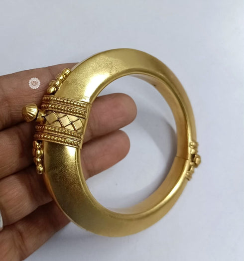 925 Gold plated silver kada bracelet