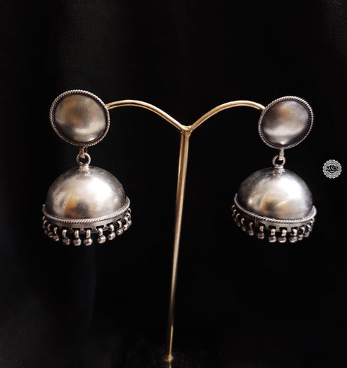 Plain Silver Jhumka