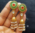 Handpainted Kundan Pearl Jhumka