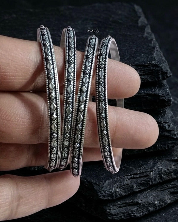 Pure Silver Bangle Set (2.6)