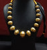Gold plated Wax Faceted Beads Necklace (oversized beads)