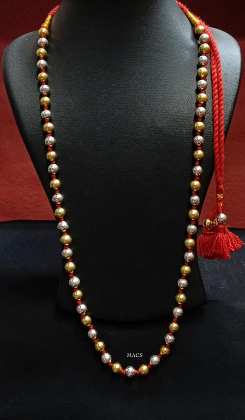 Single Line Round Dual tone Necklace