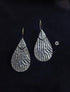 925 hammered hook earrings