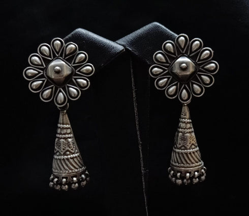 925 Floral Cone Jhumka