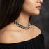 Three Line Silver Dholki Choker