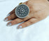 Handcrafted 925 Silver Statement Spiral Band Adjustable Ring