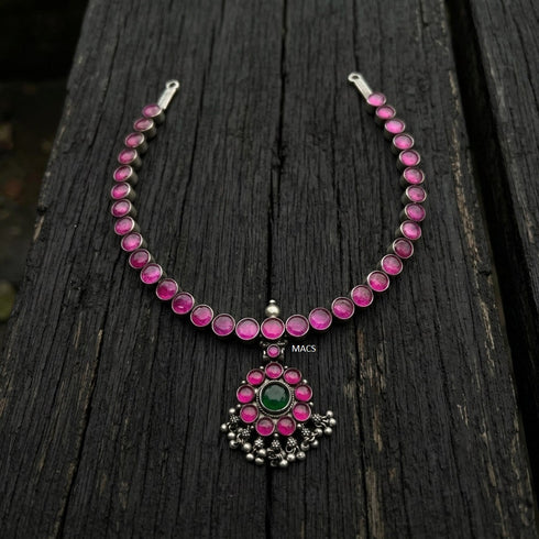 925 Silver Reversible Attigai Necklace (pre order)