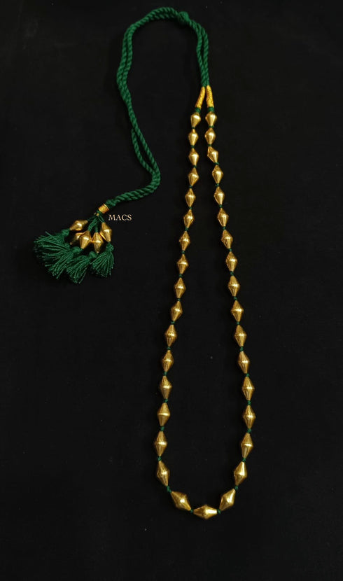 Single Line Gold Dholki Necklace