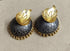 Dual tone silver jhumka