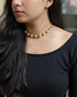 925 Gold dholki choker necklace