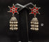 Red Glass Pearl Jhumka