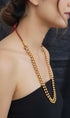 Two Line Round Gold Necklace