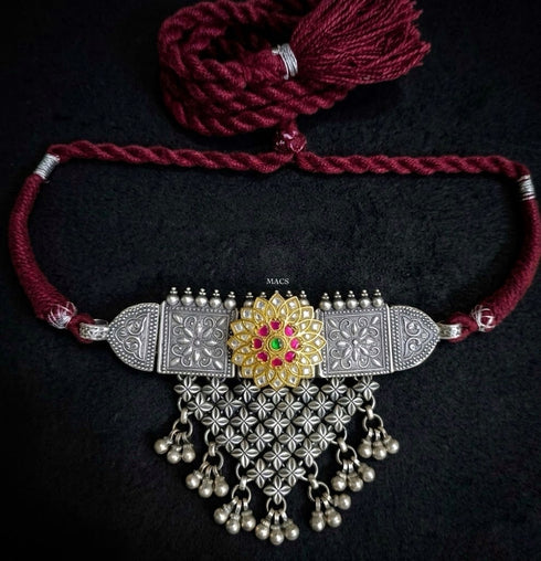 925 Silver Kundan Choker
